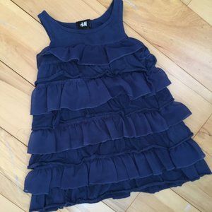 3/$20* H&M 1-2T navy ruffle dress